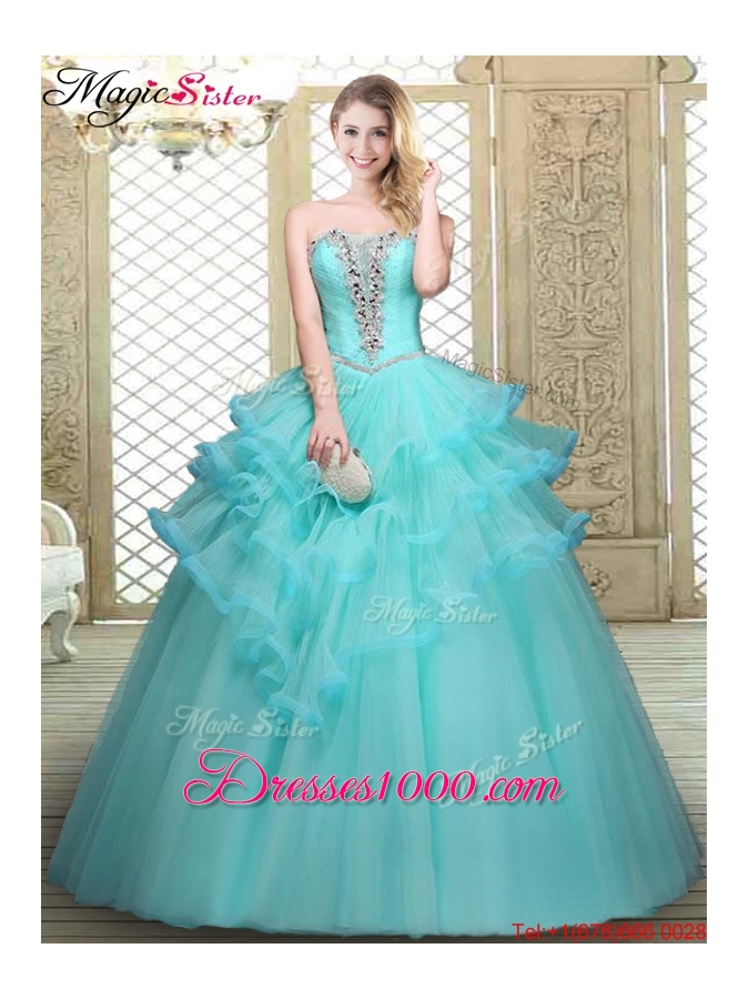 Discount Sweetheart Quinceanera Dresses with Beading and Ruffles