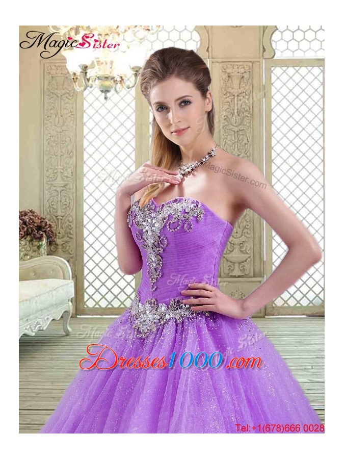 Elegant Sweetheart Brush Train 2016 Prom Dresses with Beading