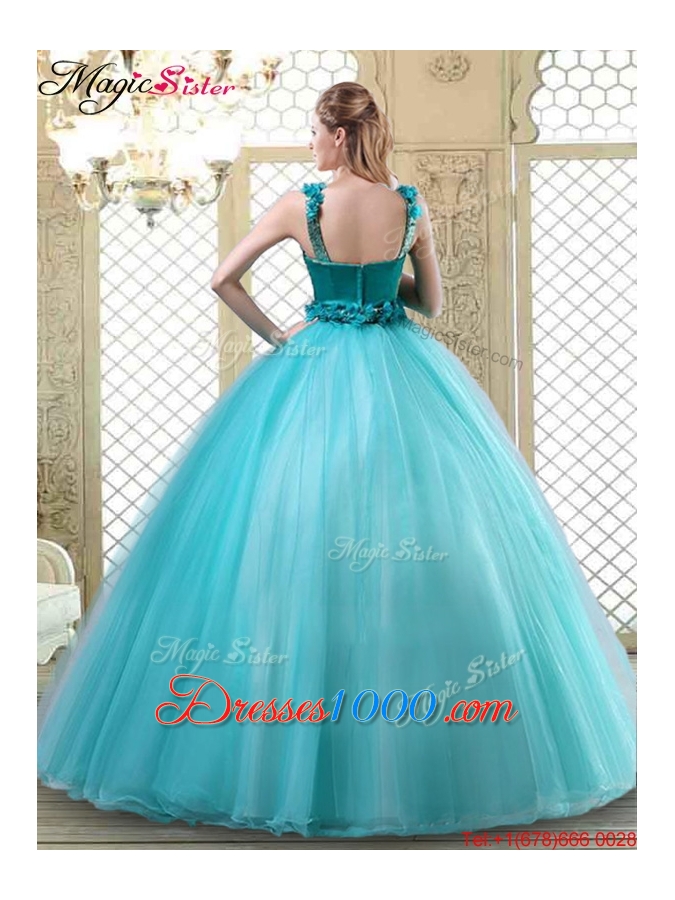 Pretty Bateau Quinceanera Discount Dresses with Ruffles in Teal
