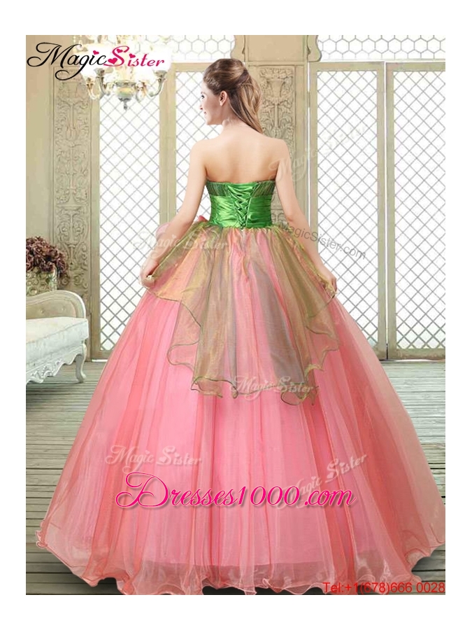 The Most Popular Strapless Quinceanera Gowns with Hand Made Flowers