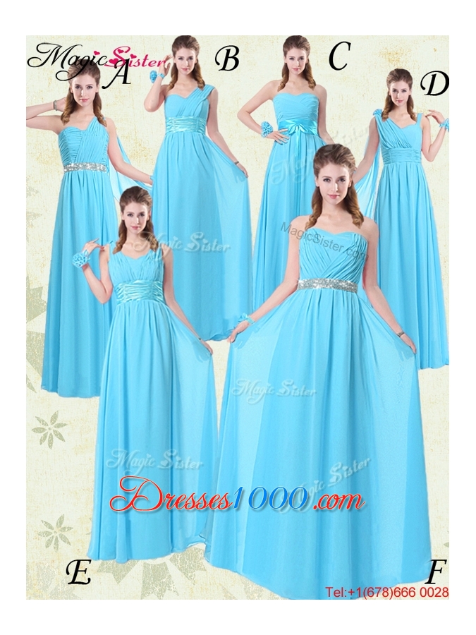 Latest Floor-length One Shoulder Prom Dresses with Belt