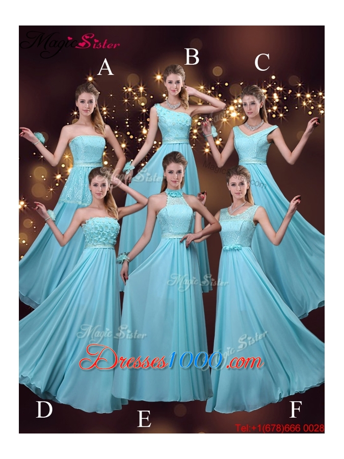 Low price Empire V Neck Prom Dresses with Belt and Lace