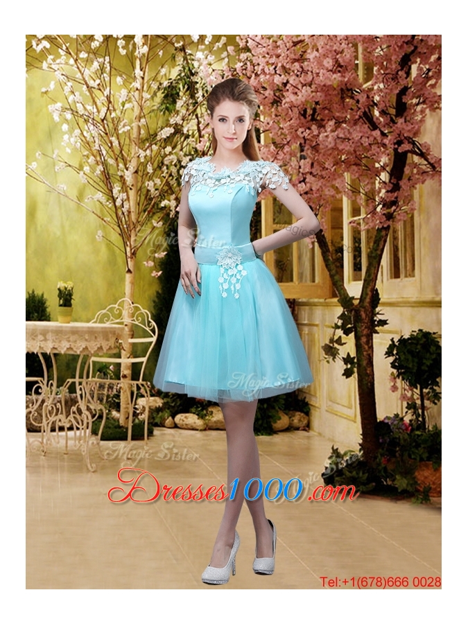 2016 Discount A Line 2015 Prom Dresses with Appliques