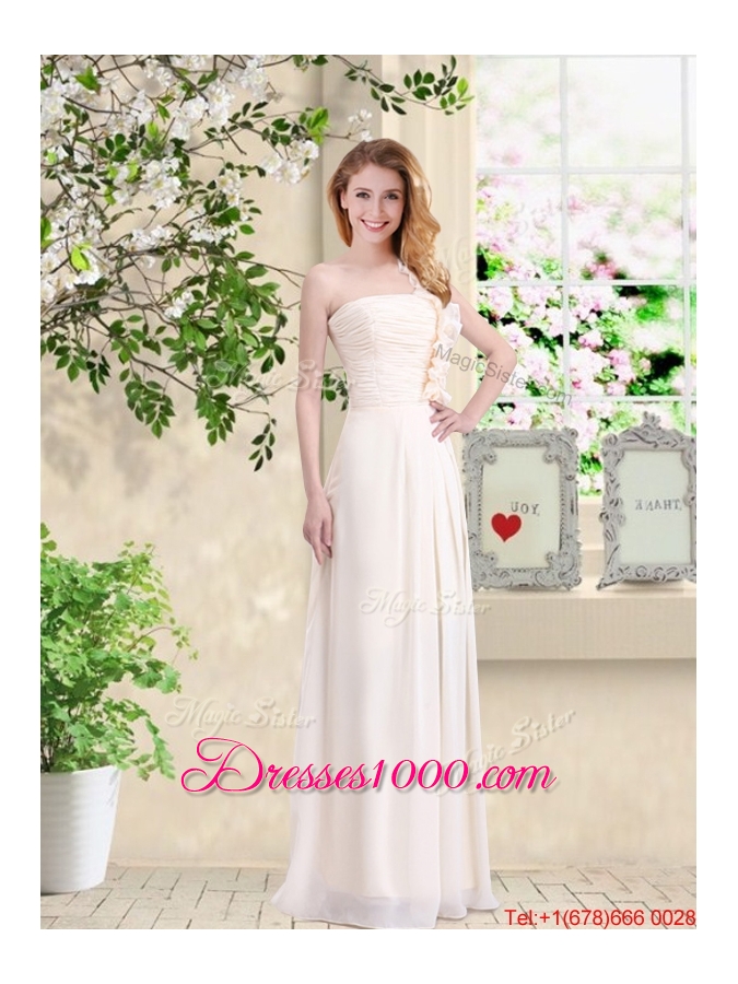 Beautiful V Neck Lace Up Prom Dresses with Hand Made Flowers