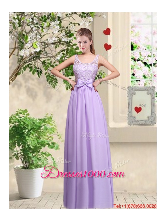 Comfortable Hand Made Flowers Prom Dresses with Lace