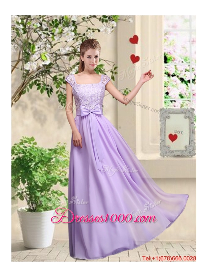 Comfortable Hand Made Flowers Prom Dresses with Lace