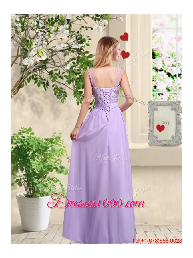 Comfortable Hand Made Flowers Prom Dresses with Lace