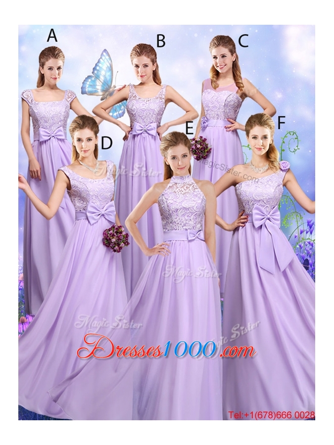 New Style Laced and Bowknot Prom Dresses with Square