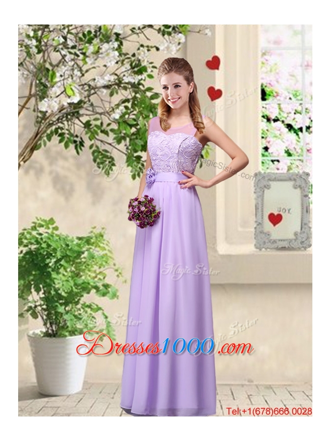 New Style Laced and Bowknot Prom Dresses with Square