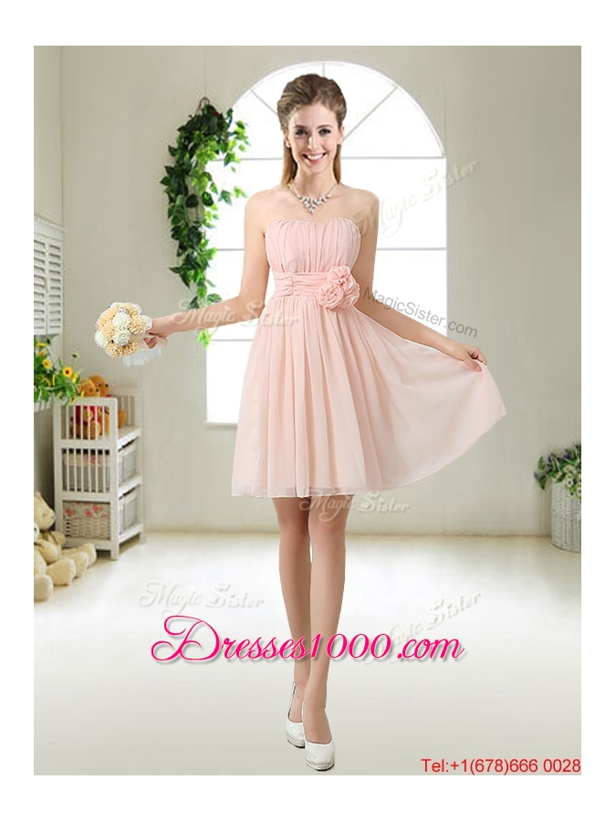 Perfect Strapless Prom Dresses with Hand Made Flowers