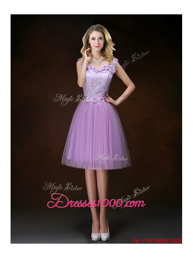 Popular Knee Length Prom Dresses with Halter Top