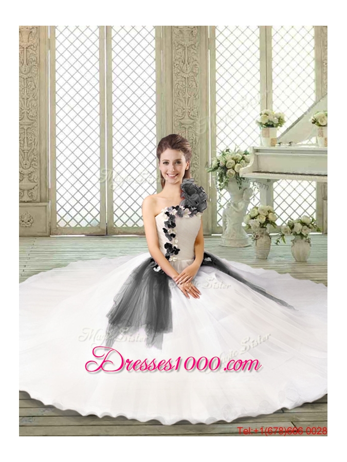 Elegant Appliques and Ruffles Quinceanera Dresses with One Shoulder