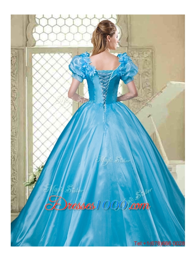 Gorgeous Appliques and Beading Sweet 16 Dresses with V Neck
