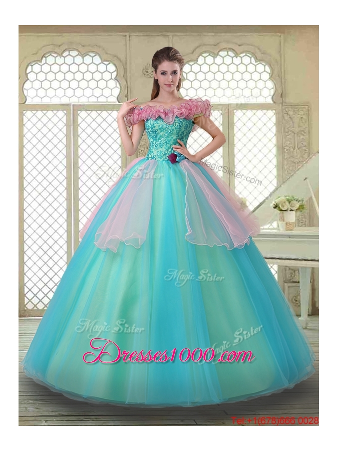 Perfect Off the Shoulder Quinceanera Dresses in Multi Color