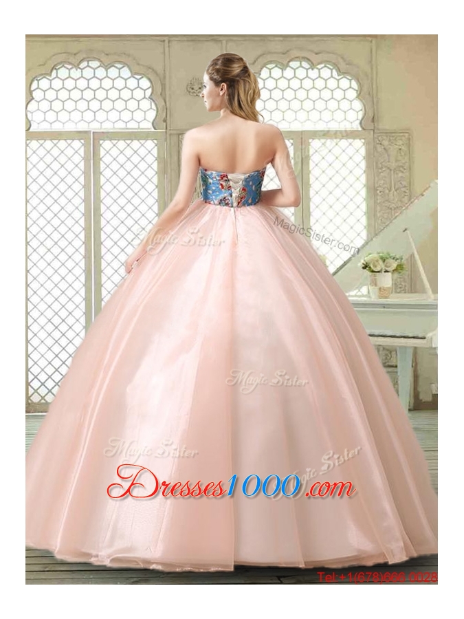 Perfect Strapless Sweet 16 Gowns with Appliques and Embroidery