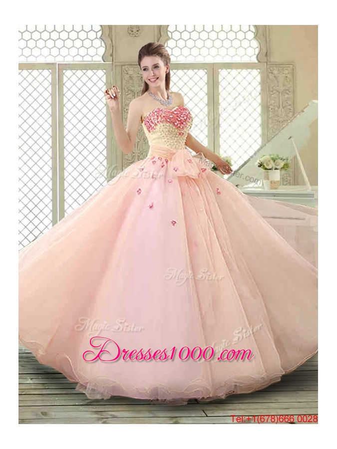 Popular Sweetheart Beading Quinceanera Dresses with Bowknot and Appliques