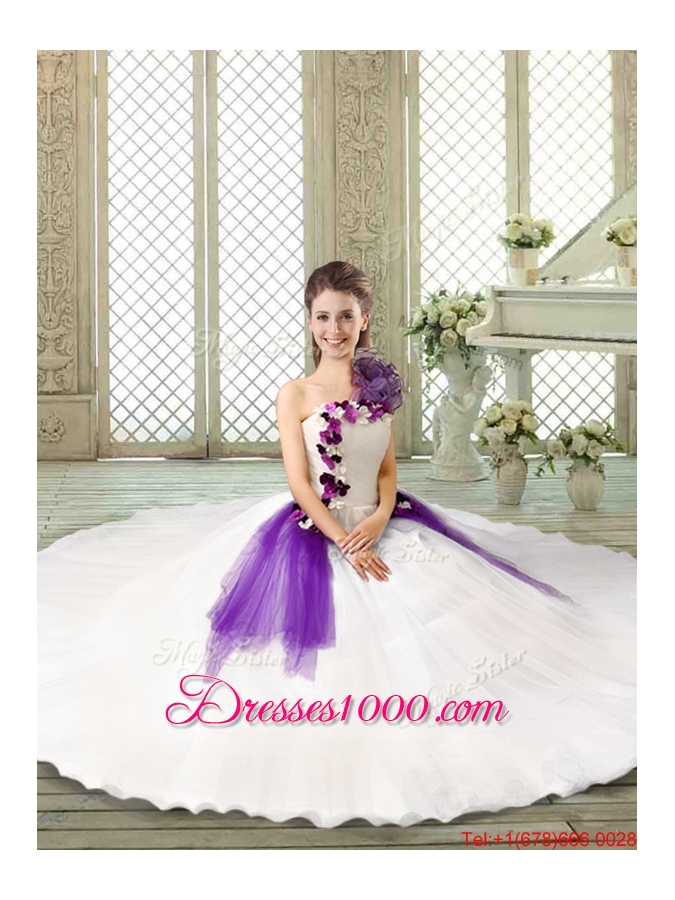 Pretty Appliques and Ruffles Quinceanera Gowns in Multi Color