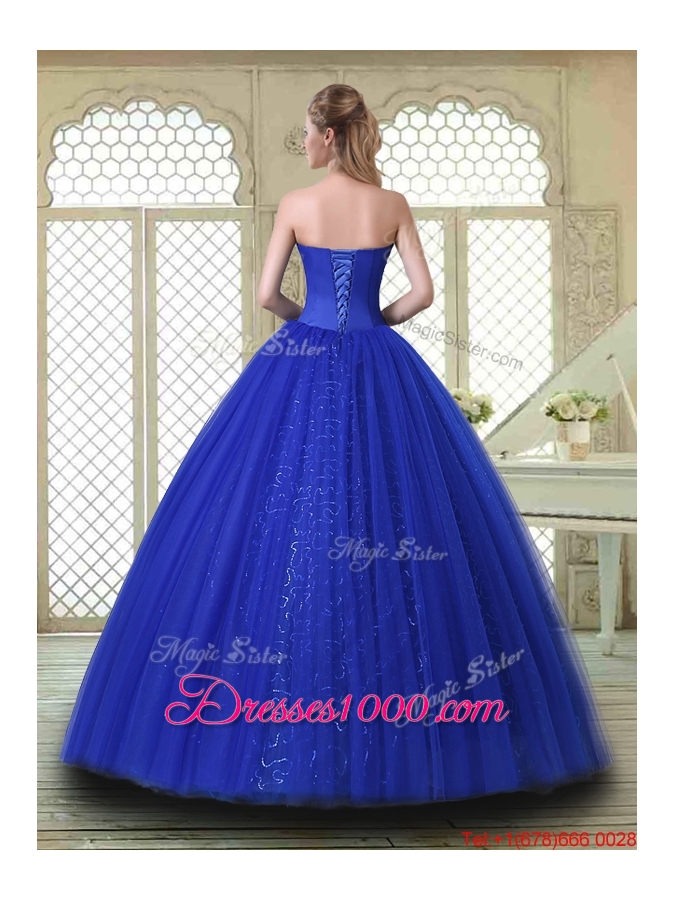 Pretty Ball Gown Sweetheart Quinceanera Dresses in Royal Blue