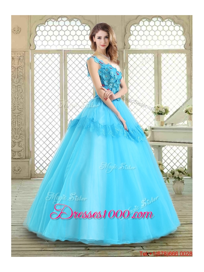 Beautiful One Shoulder Sweet 16 Dresses with Lace and Appliques
