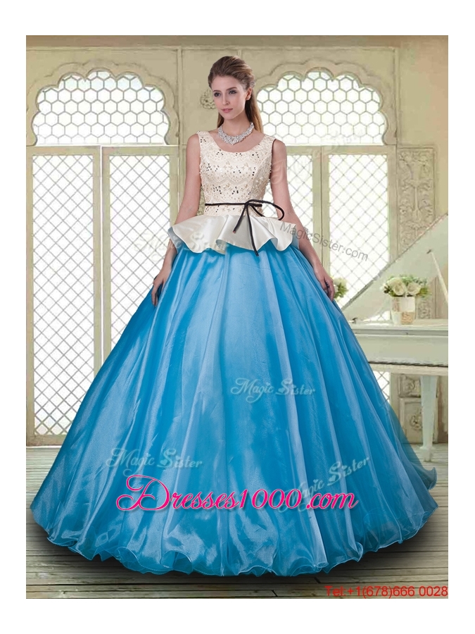 Classical Ball Gown Scoop Quinceanera Dresses with Beading