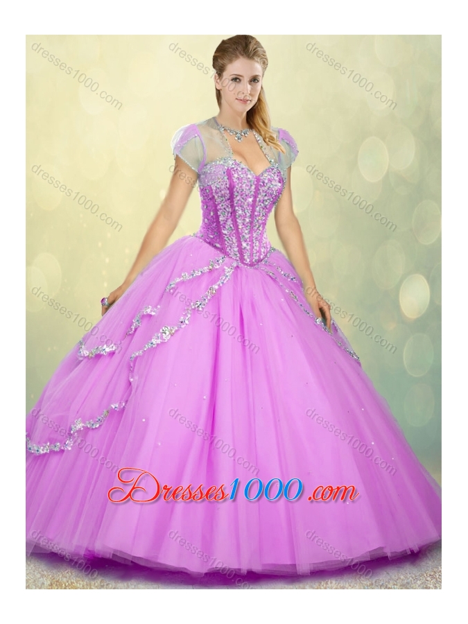 2016 Pretty Sweetheart Beading Quinceanera Dresses for Spring