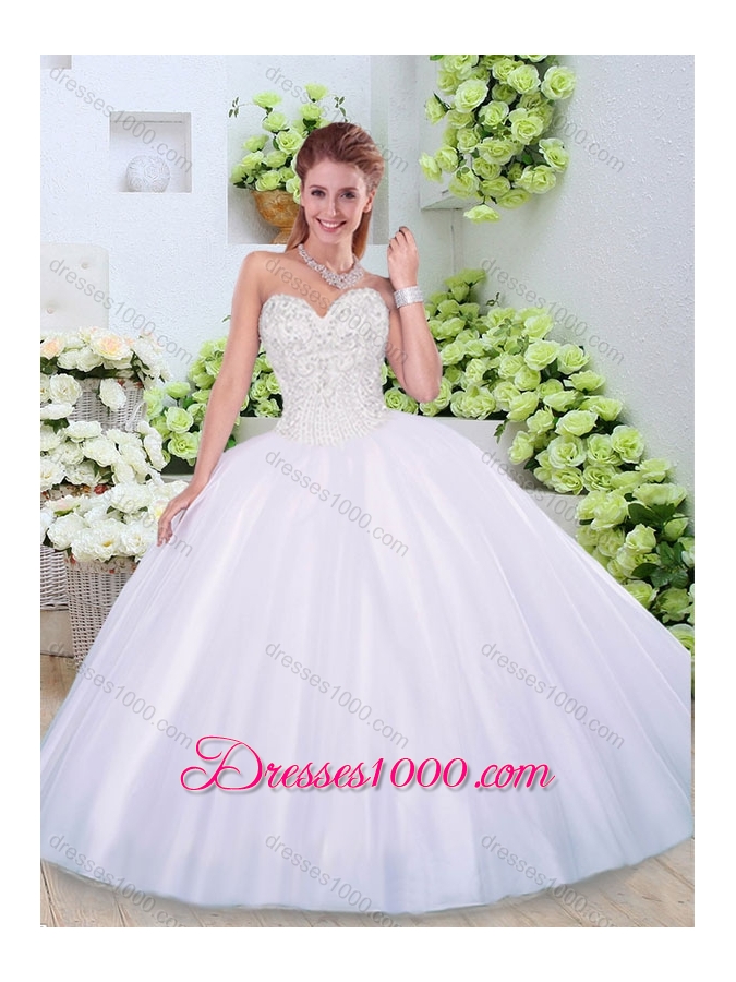Elegant Ball Gown Sweetheart Quinceanera Dresses with Beading