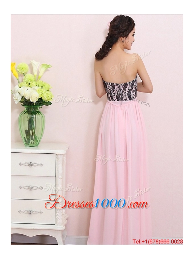2016 Elegant Empire Sweetheart Laced Prom Dresses with Belt
