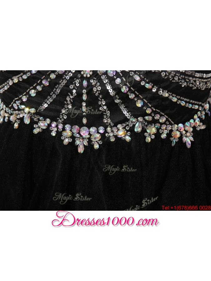 Beautiful Mermaid Sweetheart Beaded Prom Dresses in Black