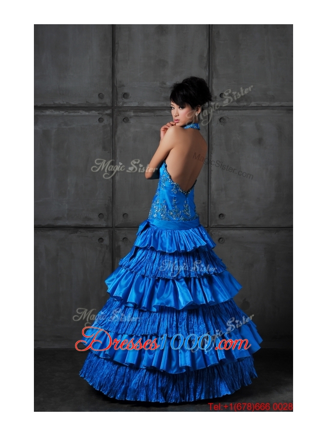 2016 Discount A Line Sweetheart Prom Dresses with Ruffled Layers