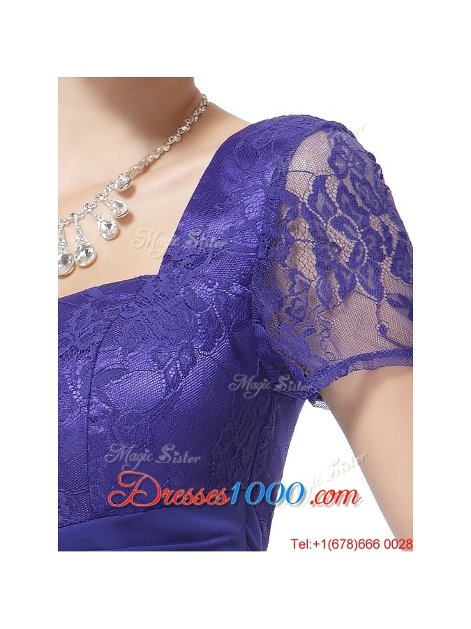 2016 Modest Sweetheart Short Prom Dresses with Lace