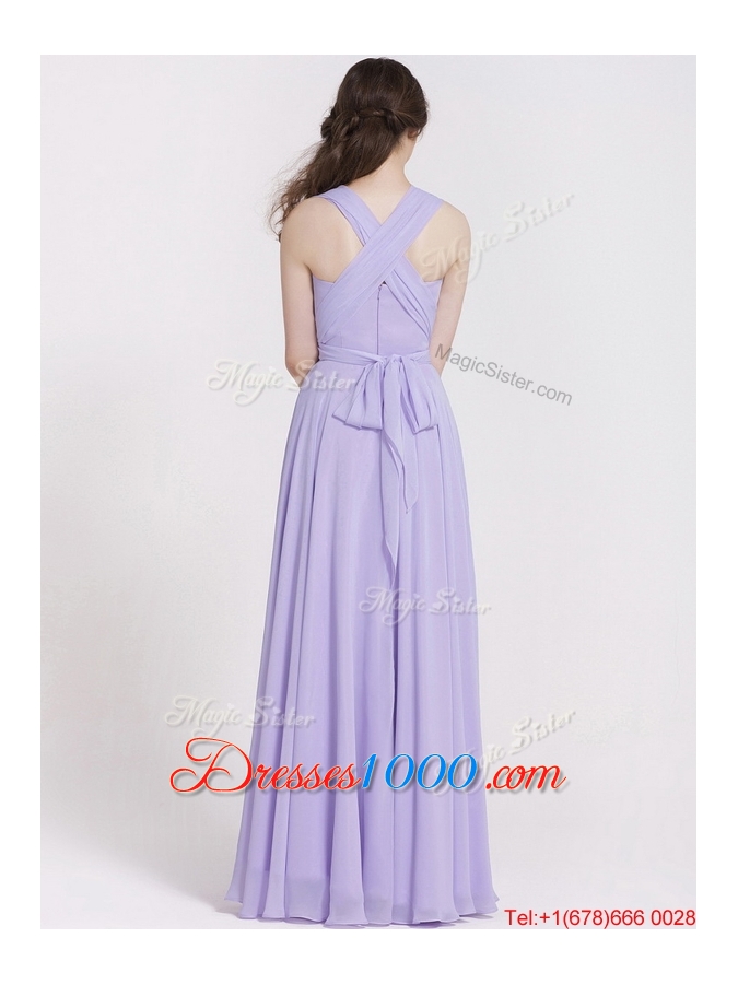 2016 Summer Beautiful Ruching Lavender Prom Dresses in Lavender