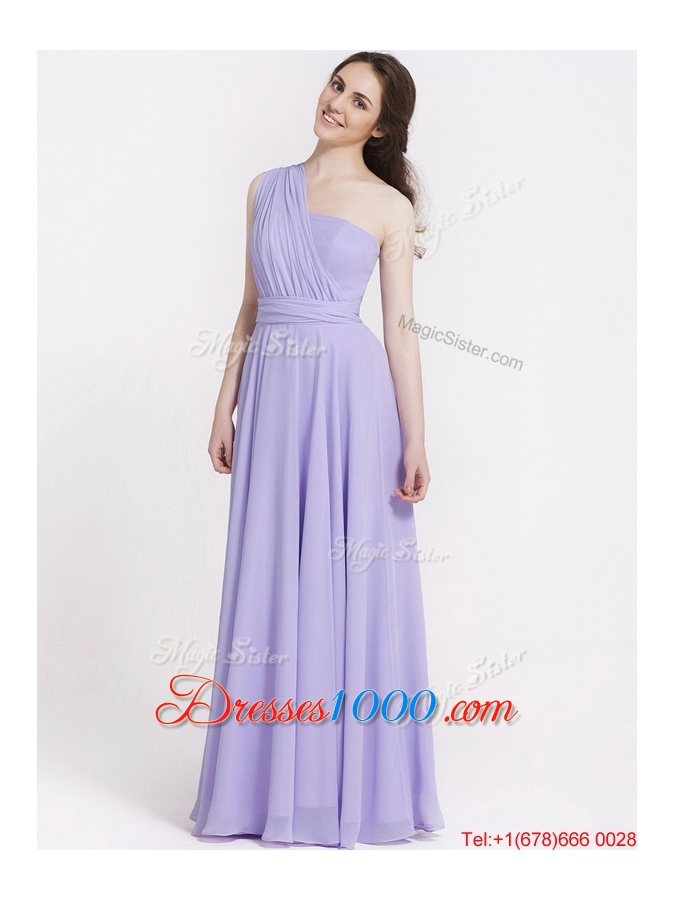 2016 Summer Beautiful Ruching Lavender Prom Dresses in Lavender
