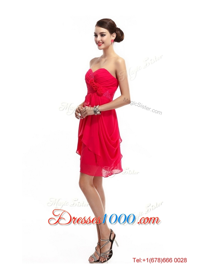 Fashionable Hand Made Flowers Prom Dresses with Sweetheart
