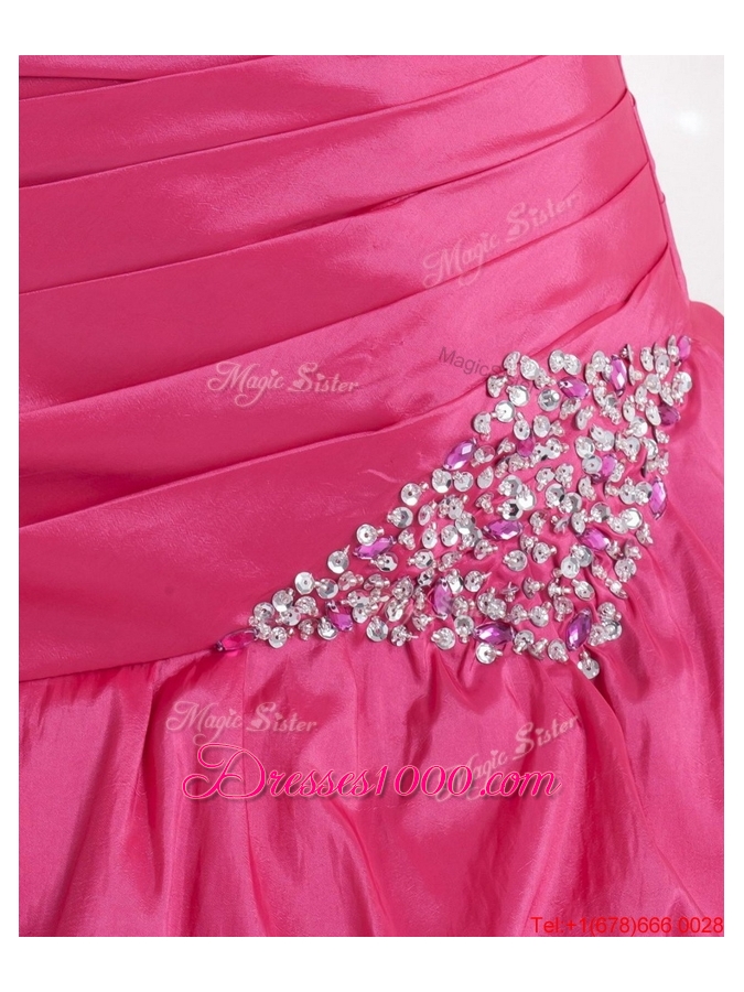 A Line Sweetheart 2016 Prom Gowns with Pick Ups and Beading