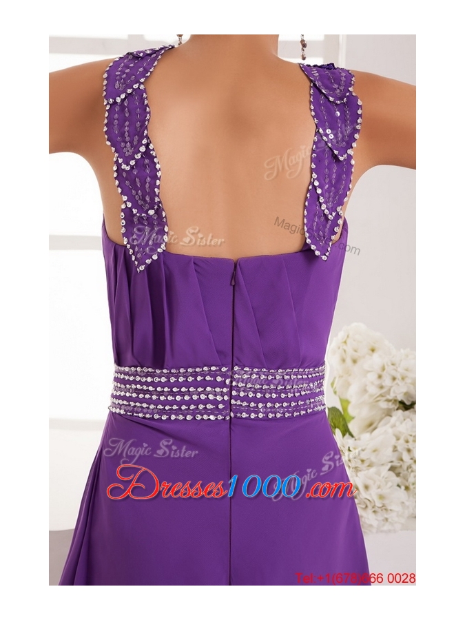 Beautiful Empire Straps Prom Dresses with Beading