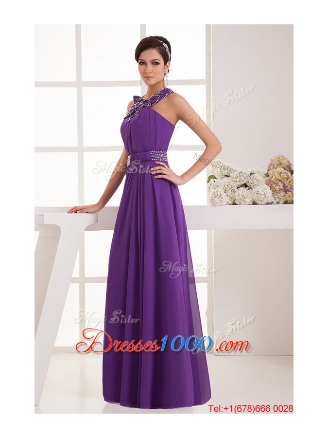 Beautiful Empire Straps Prom Dresses with Beading