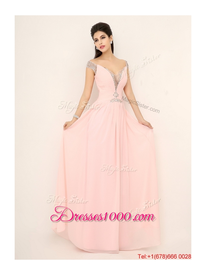 Beautiful Off the Shoulder Prom Dresses with Cap Sleeves for 2016