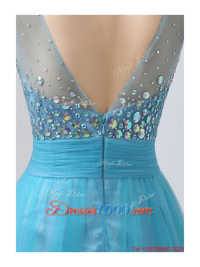Best Selling Sweetheart Tulle Prom Dresses with Beading for 2016