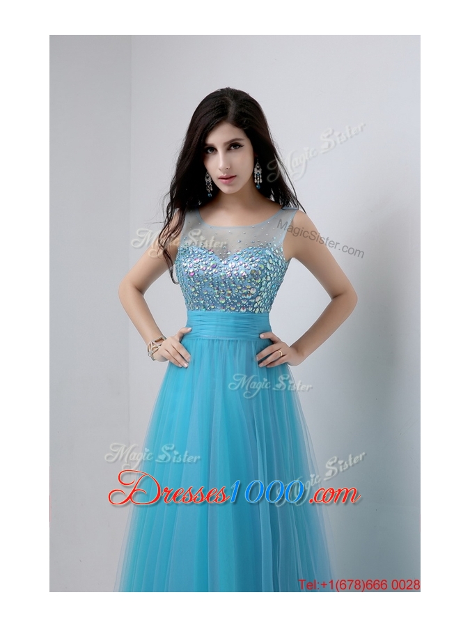 Best Selling Sweetheart Tulle Prom Dresses with Beading for 2016