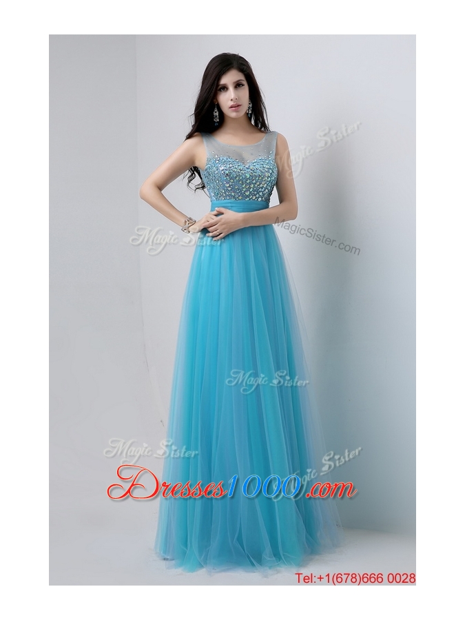 Best Selling Sweetheart Tulle Prom Dresses with Beading for 2016