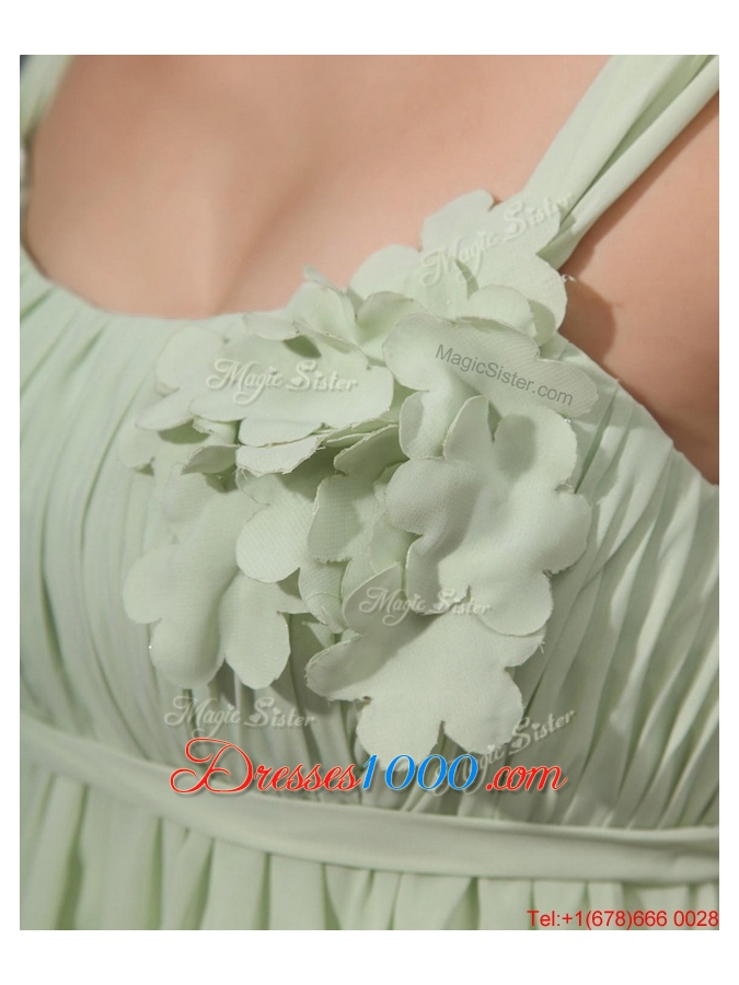 Fashionable Straps Short Prom Gowns with Appliques