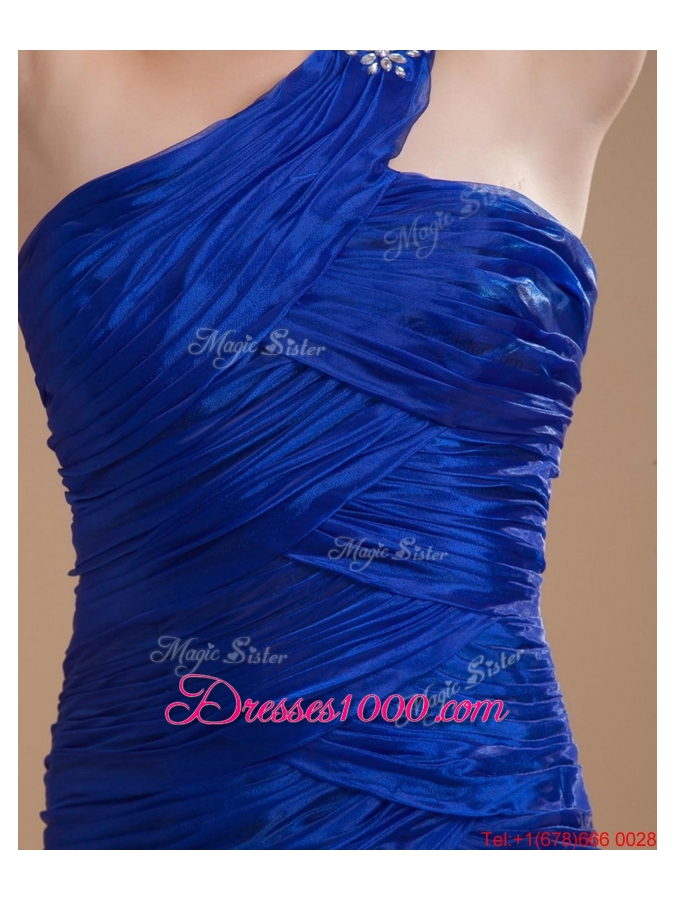 Pretty One Shoulder Ruffled Layers Prom Gowns with Mermaid