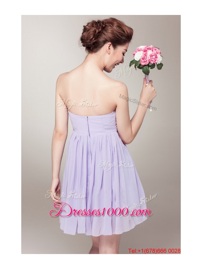 New Style Strapless Prom Gowns with Mini Length