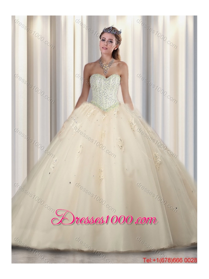 2016 Simple Princess Beading and Sweet 16 Gowns Dresses