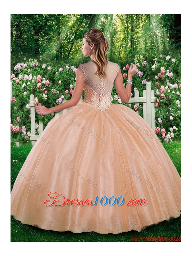 Beautiful Ball Gown Beading Sweet 16 Dresses for Fall