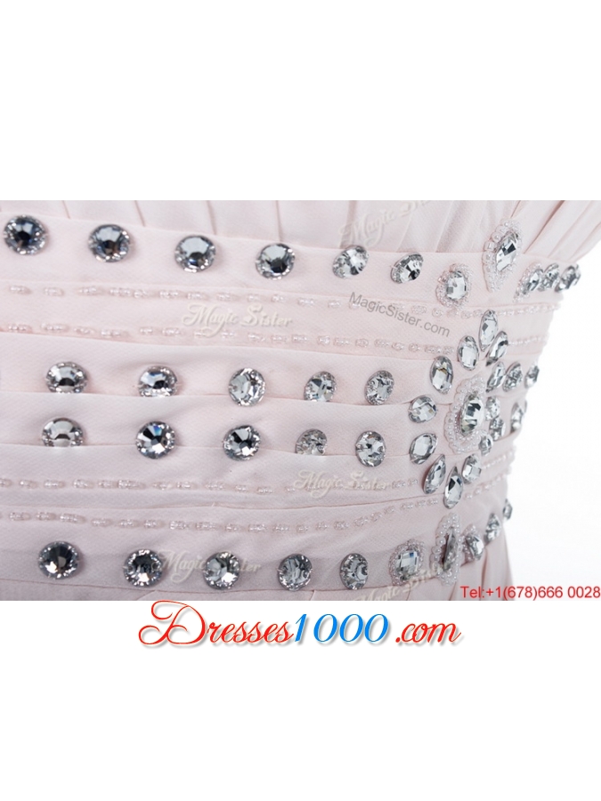 Brand New 2016 Short Light Pink Prom Dresses with Beading