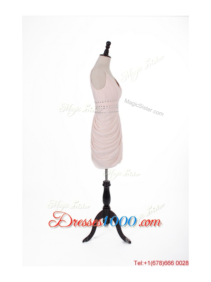 Brand New 2016 Short Light Pink Prom Dresses with Beading