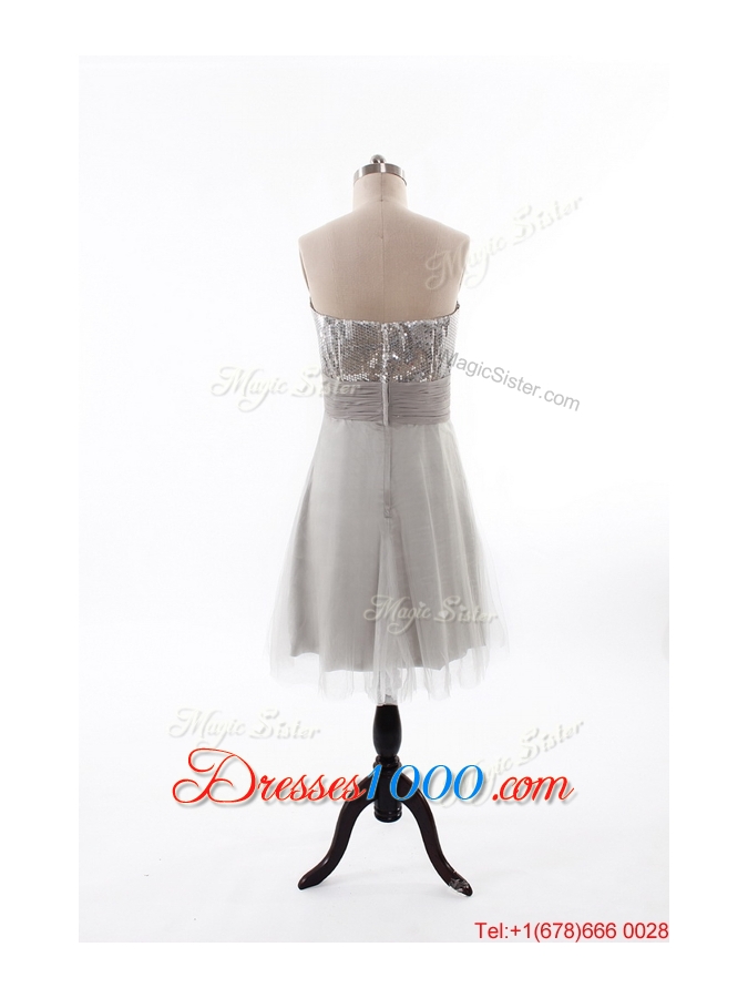 Custom Made 2016 Summer Short Prom Dress with Sequins and Belt