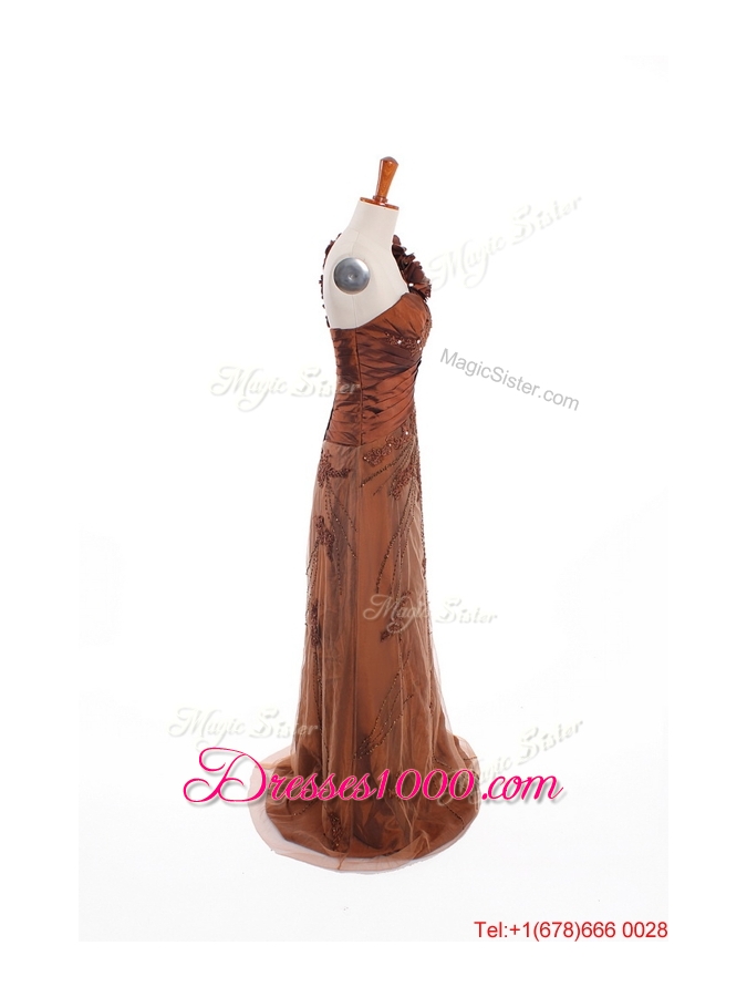 Custom Made Appliques and Hand Made Flowers Prom Dresses