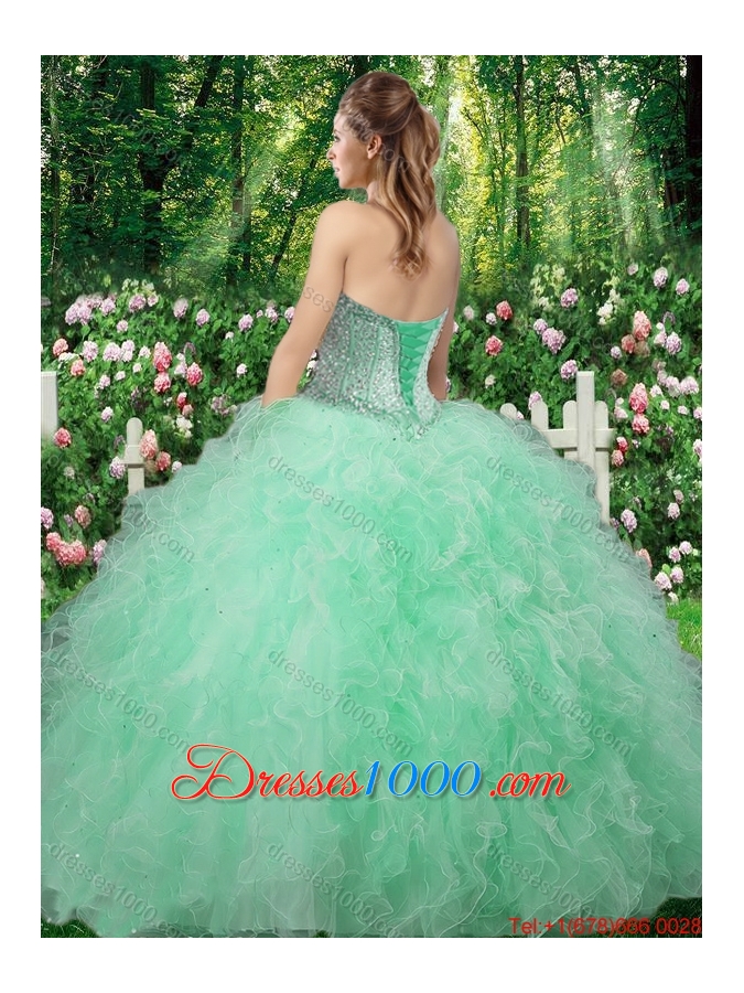 Elegant Sweetheart 2016 Quinceanera Dresses with Beading and Ruffles